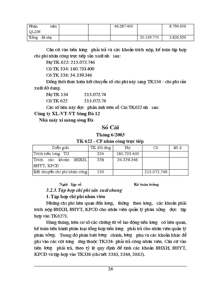 image for page Tình hình thực tế về công tác Kế toán tập hợp Chi phí sản xuất và tình Giá thành sản phẩm ở Nhà máy Xi măng Sông Đà thuộc Công ty Xây lắp vật tư vận tải Sông Đà 12
