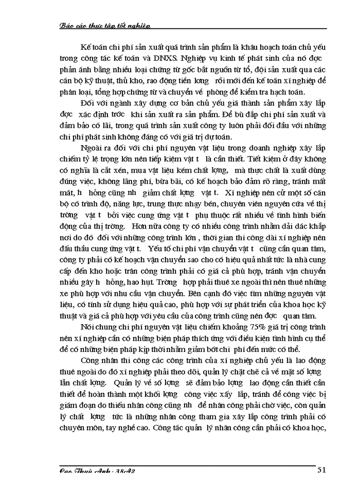 image for page Kế toán Chi phí sản xuất và tính Giá thành sản phẩm ở Xí nghiệp Xây dựng Binh đoàn 11