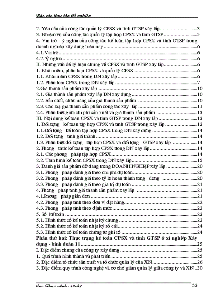 image for page Kế toán Chi phí sản xuất và tính Giá thành sản phẩm ở Xí nghiệp Xây dựng Binh đoàn 11