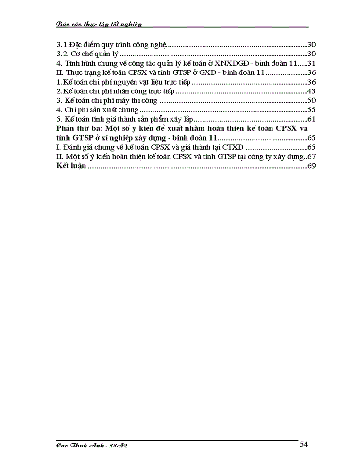 image for page Kế toán Chi phí sản xuất và tính Giá thành sản phẩm ở Xí nghiệp Xây dựng Binh đoàn 11