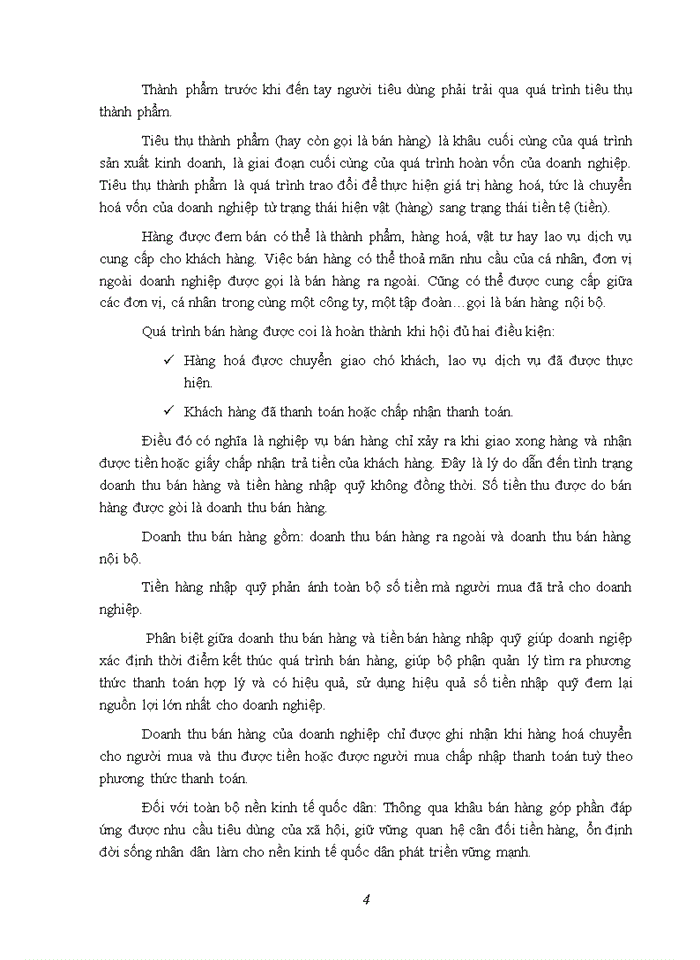image for page Hoàn thiện công tác Kế toán thành phẩm và Tiêu thụ Thành phẩm tại Công ty cổ phần May 10