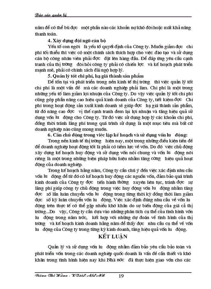 image for page Quản lý và hiệu quả sử dụng Vốn lưu động