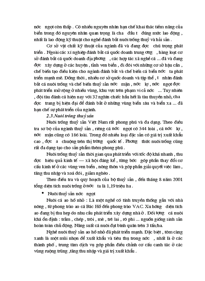 image for page Vấn đề Xuất khẩu thuỷ sản của Việt Nam vào Mỹ thực trạng và Giải pháp