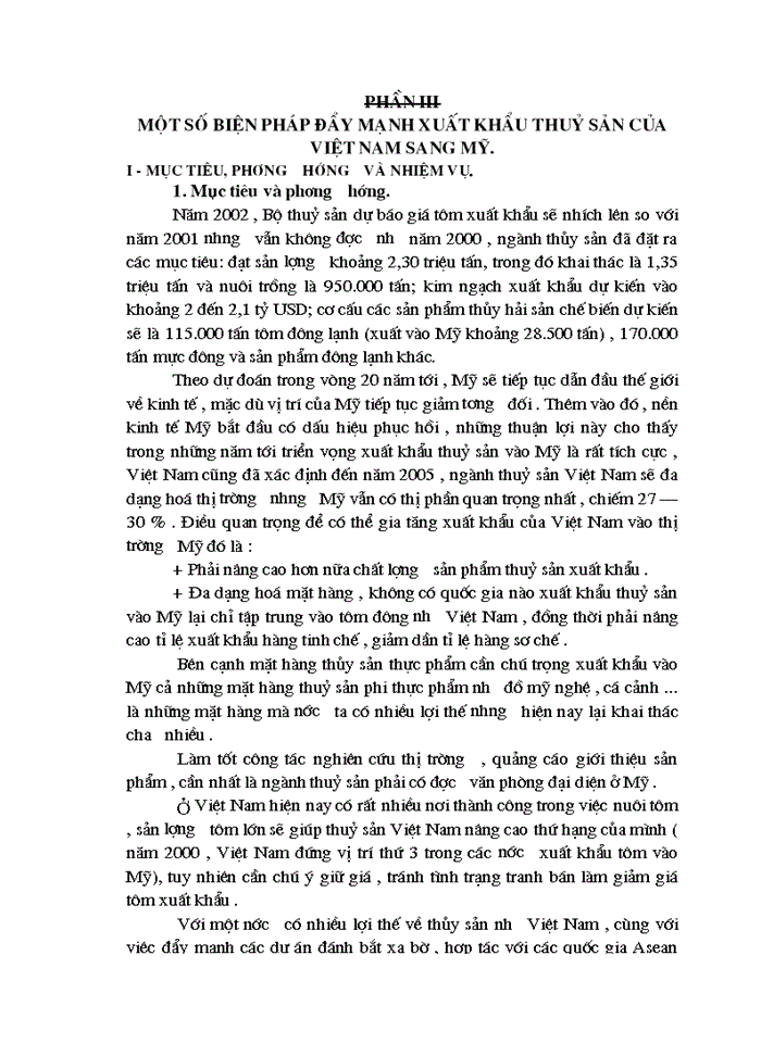 image for page Vấn đề Xuất khẩu thuỷ sản của Việt Nam vào Mỹ thực trạng và Giải pháp