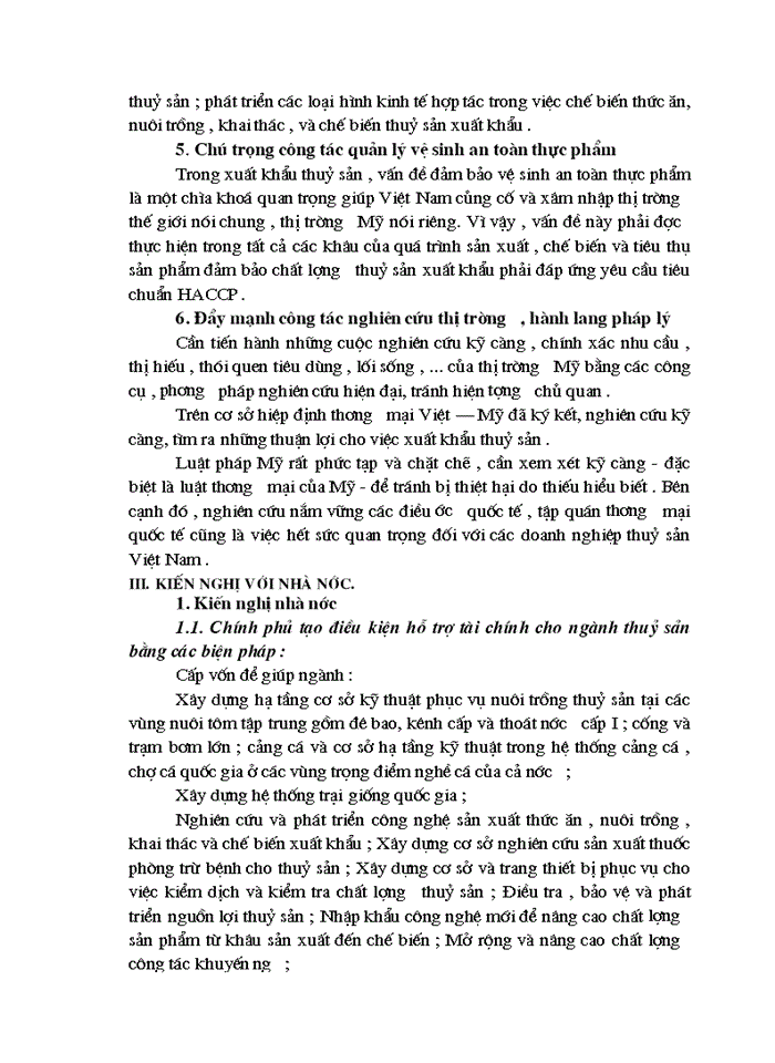 image for page Vấn đề Xuất khẩu thuỷ sản của Việt Nam vào Mỹ thực trạng và Giải pháp