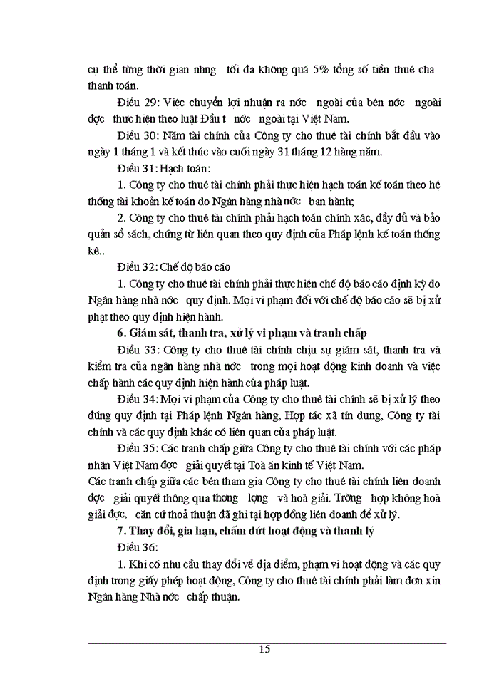 image for page CHế Độ tài chính Về Tổ CHứC Và HOạT ĐộNG CủA Công ty CHO THUÊ tài chính ở Việt Nam