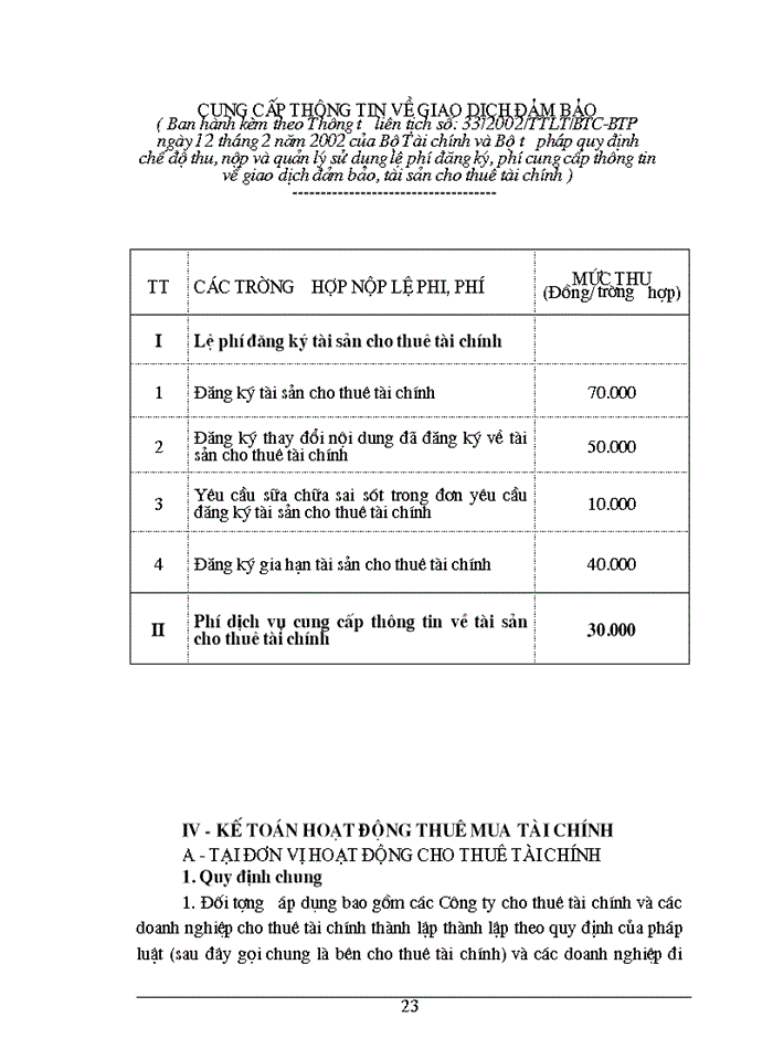 image for page CHế Độ tài chính Về Tổ CHứC Và HOạT ĐộNG CủA Công ty CHO THUÊ tài chính ở Việt Nam