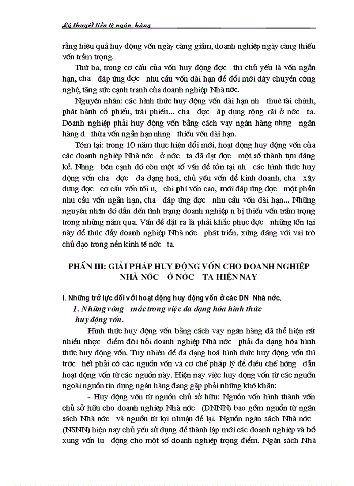 image for page Những hoạt động huy động vốn và các Giải pháp huy động vốn cho các doanh nghiệp Nhà nước ở nước ta hiện nay