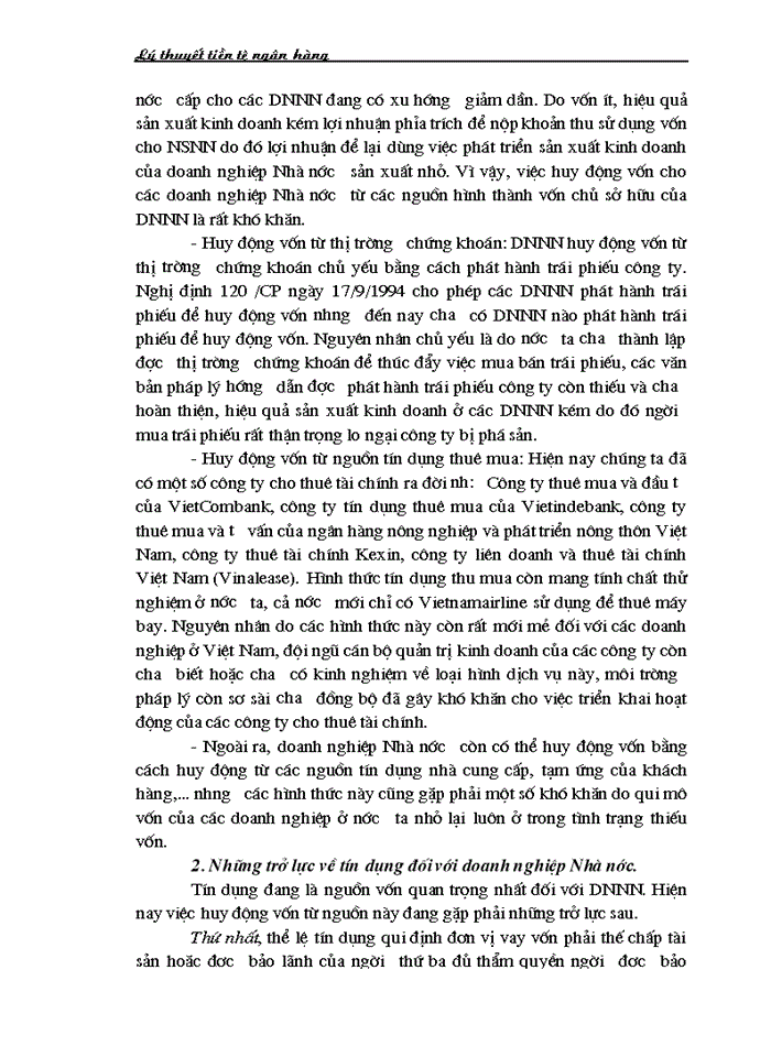 image for page Những hoạt động huy động vốn và các Giải pháp huy động vốn cho các doanh nghiệp Nhà nước ở nước ta hiện nay