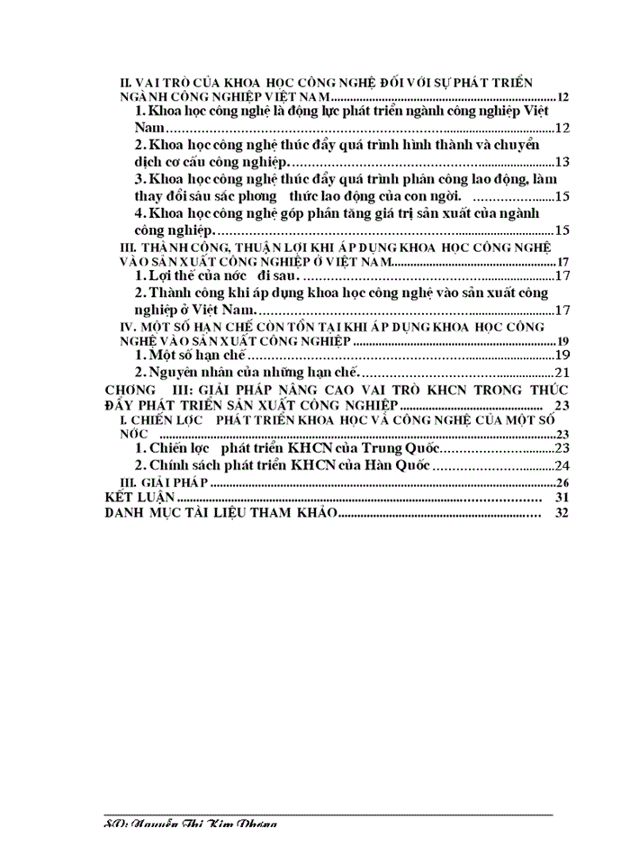 image for page Vai trò của khoa học công nghệ đối với sự phát triển Công nghiệp Việt Nam