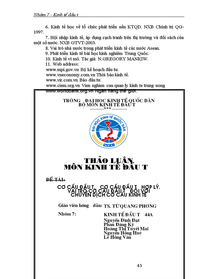 image for page Thực trạng của cơ cấu đầu tư và tác động của nó với chuyển dịch cơ cấu kinh tế ở Việt Nam