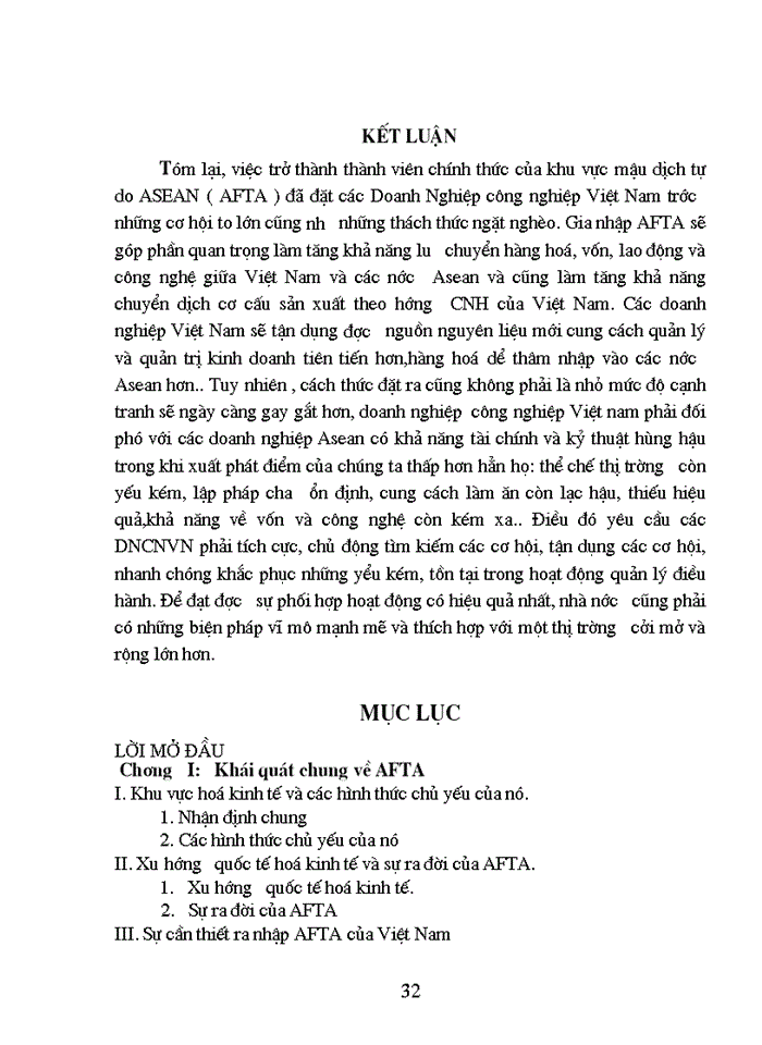 image for page Hội nhập AFTA cơ hội và thách thức với các doanh nghiệp Công nghiệp Việt Nam