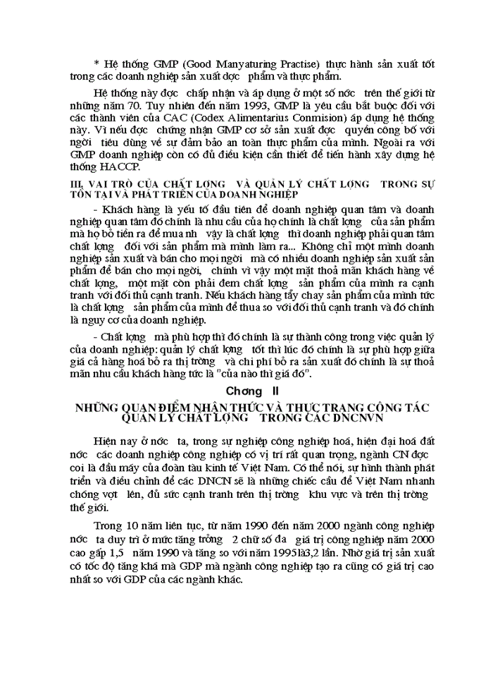 image for page Quản lý chất lượng - thực trạng và Một số Giải pháp nhằm áp dụng một cách hợp lý và hiệu quả hệ thống quản trị chất lượng trong các Doanh nghiệpCông nghiệp Việt Nam