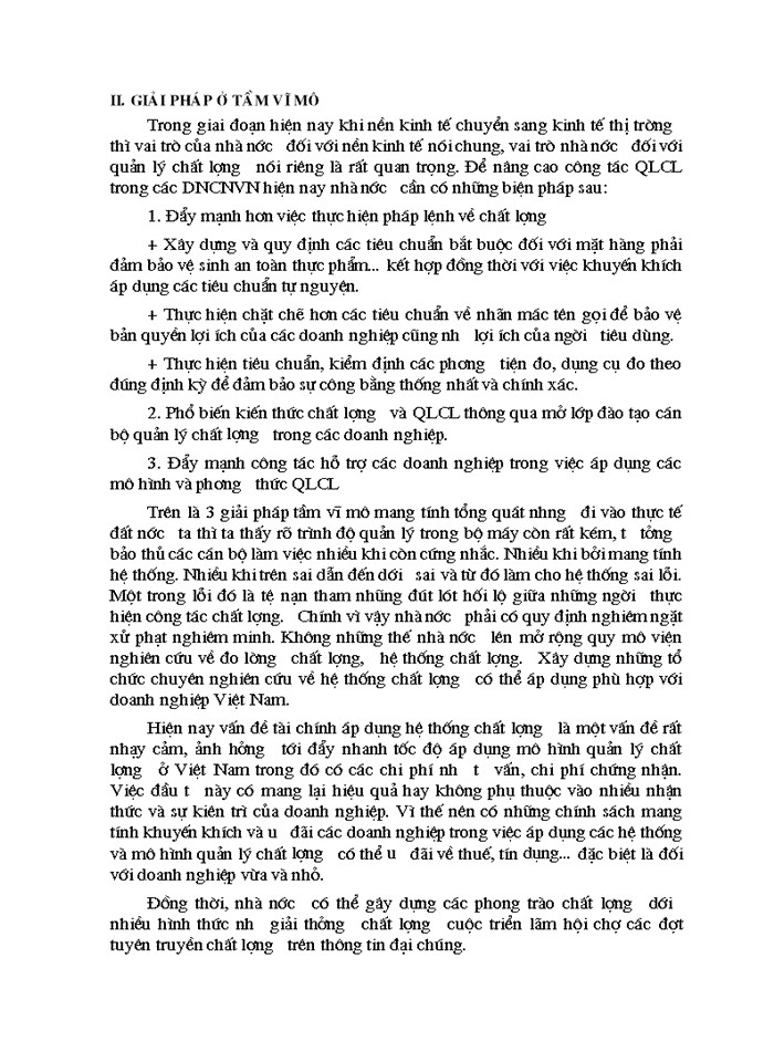 image for page Quản lý chất lượng - thực trạng và Một số Giải pháp nhằm áp dụng một cách hợp lý và hiệu quả hệ thống quản trị chất lượng trong các Doanh nghiệpCông nghiệp Việt Nam