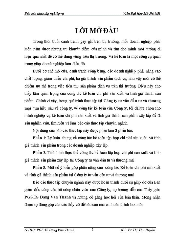image for page Báo cáo thực tập nghiệp vụ tại Công ty tư vấn đầu tư và Thương mại