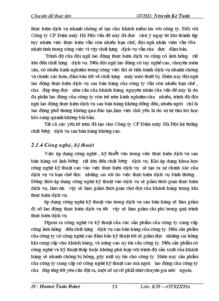 image for page Nâng cao chất lượng dịch vụ sau bán hàng để phát triển thị trường thang máy tại Công ty Cổ phần Điện Máy Hà Nội
