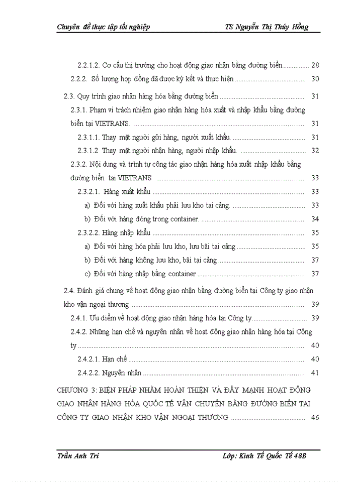 image for page Hoạt động giao nhận hàng hóa quốc tế bằng đường biển tại Công ty giao nhận kho vận ngoại thương - VIETRANS