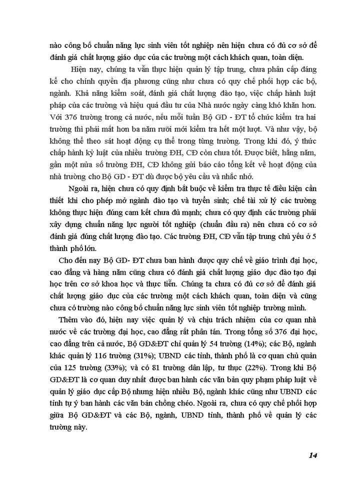 image for page Thực trạng quản lý chất lượng đào tạo đại học ở Việt Nam hiện nay