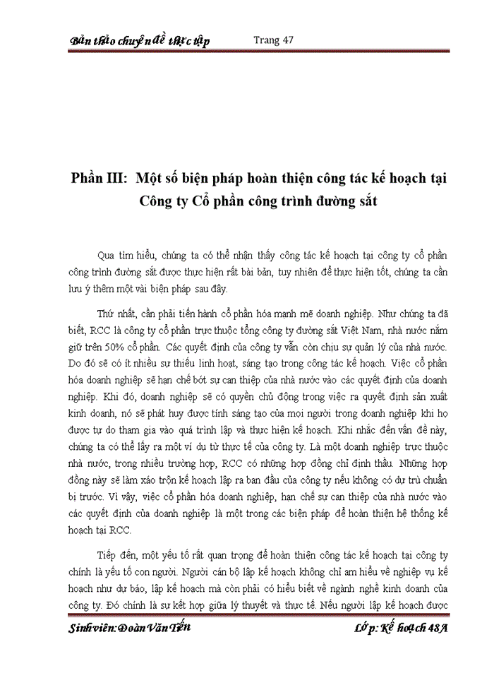 image for page Hoàn thiện công tác kế hoạch tại Công ty cổ phần công trình đường sắt