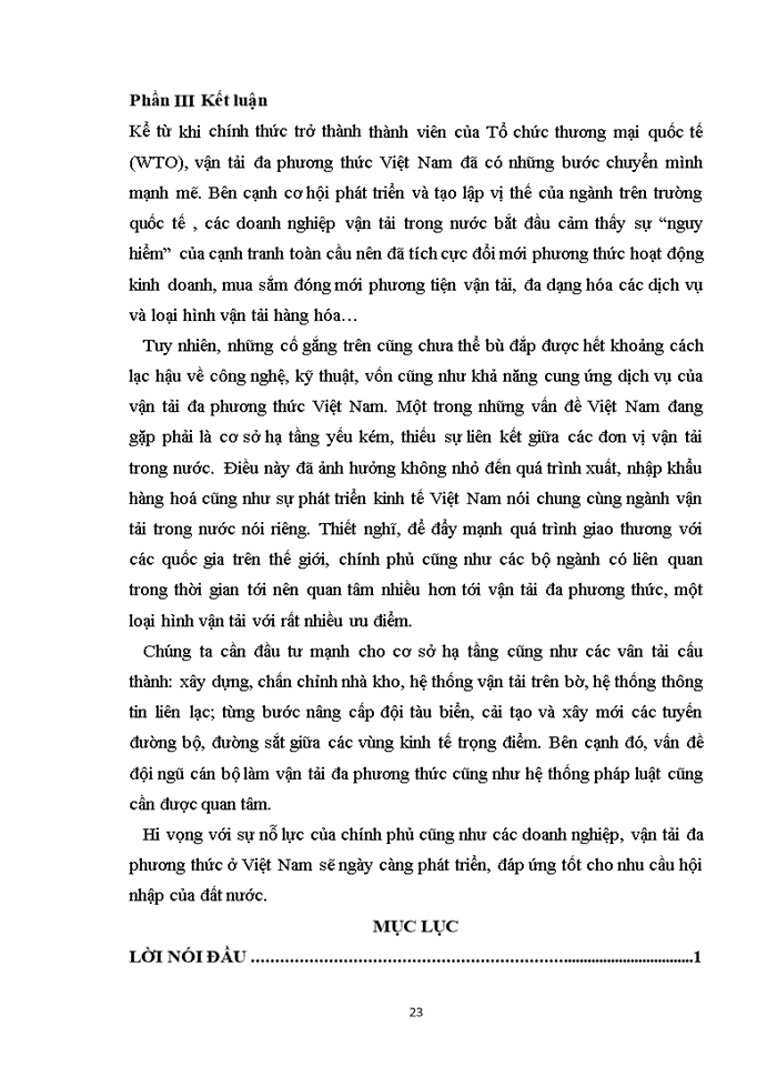 image for page Phân tích ảnh hưởng của tự do hóa thương mại đối với sự phát triển của ngành vận tải đa phương thức Việt Nam