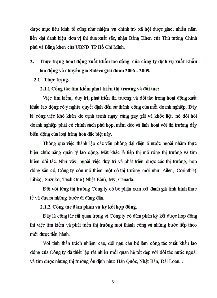 image for page Tác động của tự do hoá Thương mại tới hoạt động Xuất khẩu lao động của Công ty dịch vụ Xuất khẩu lao động và chuyên gia SULECO