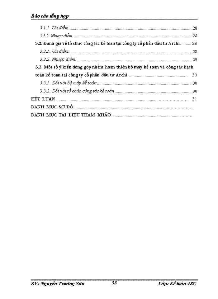 image for page Tổ chức bộ máy kế toán và hệ thống kế toán tại Công ty cổ phần đầu tư Archi