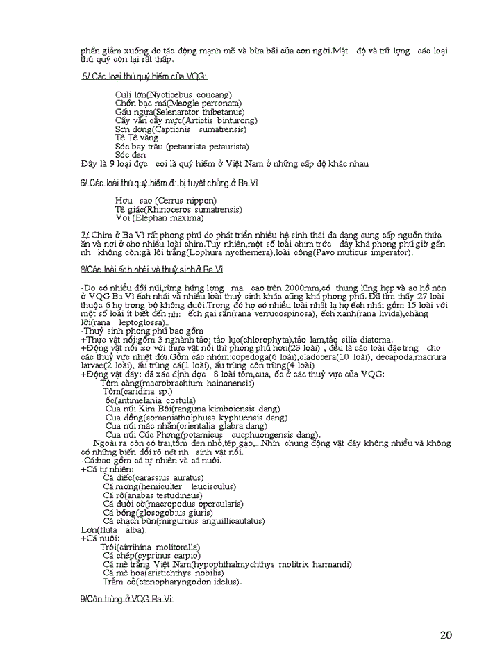 image for page Giới thiệu khái quát về Vườn Quốc Gia Ba Vì