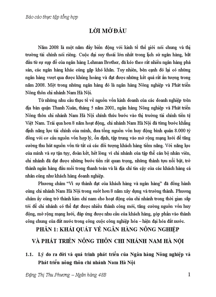image for page Báo cáo thực tập tổng hợp tại Ngân hàng Nông nghiệp và Phát triển Nông thôn chi nhánh Nam Hà Nội