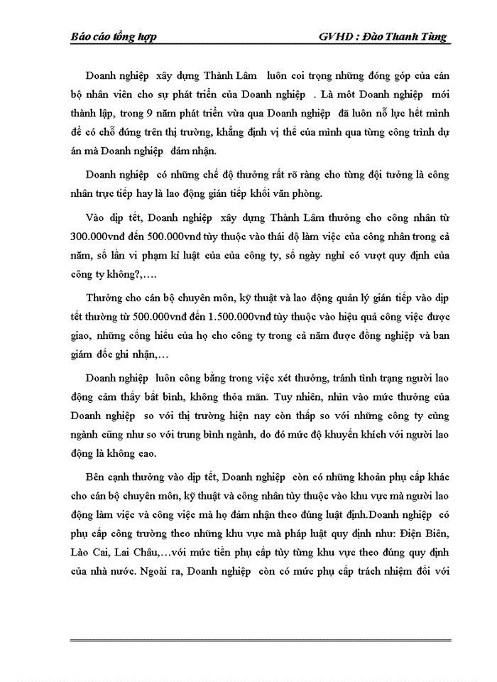 image for page Báo cáo tổng hợp Xây dựng Thành Lâm