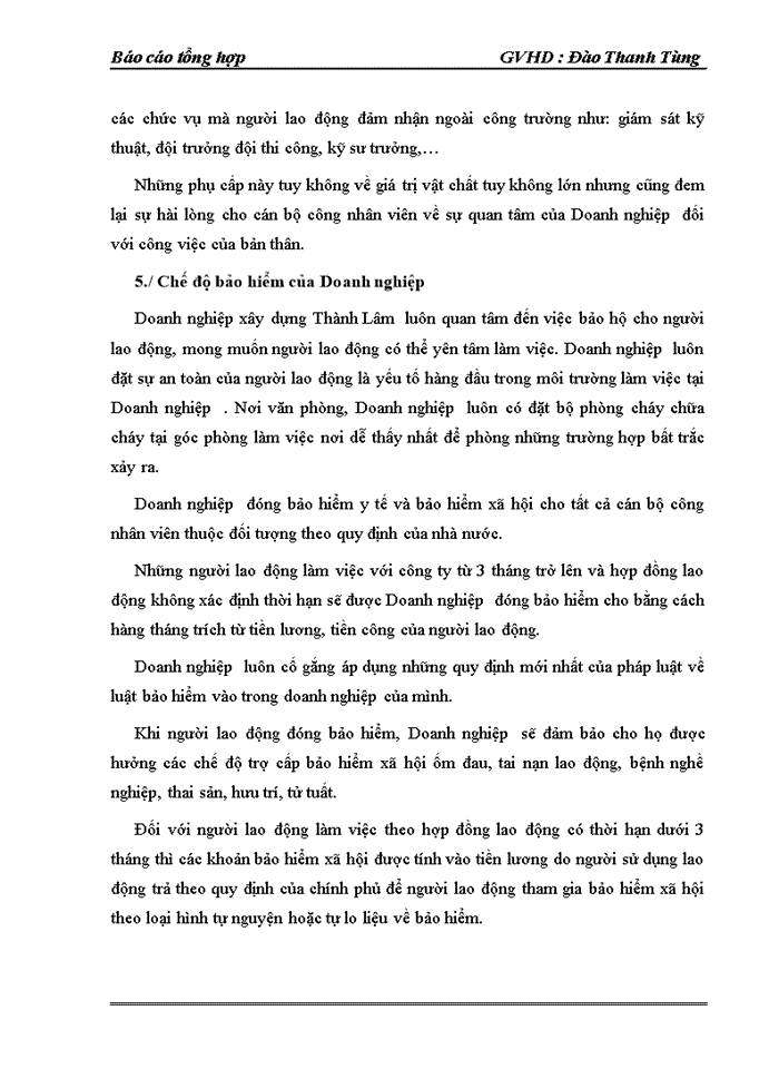 image for page Báo cáo tổng hợp Xây dựng Thành Lâm