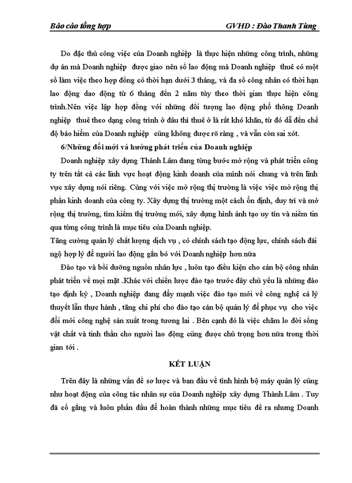 image for page Báo cáo tổng hợp Xây dựng Thành Lâm