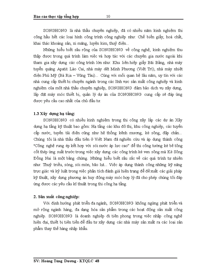 image for page Báo cáo thực tập tổng hợp tại Tổng Công ty Sông Hồng