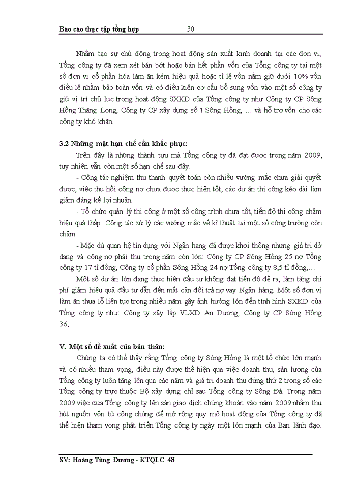 image for page Báo cáo thực tập tổng hợp tại Tổng Công ty Sông Hồng