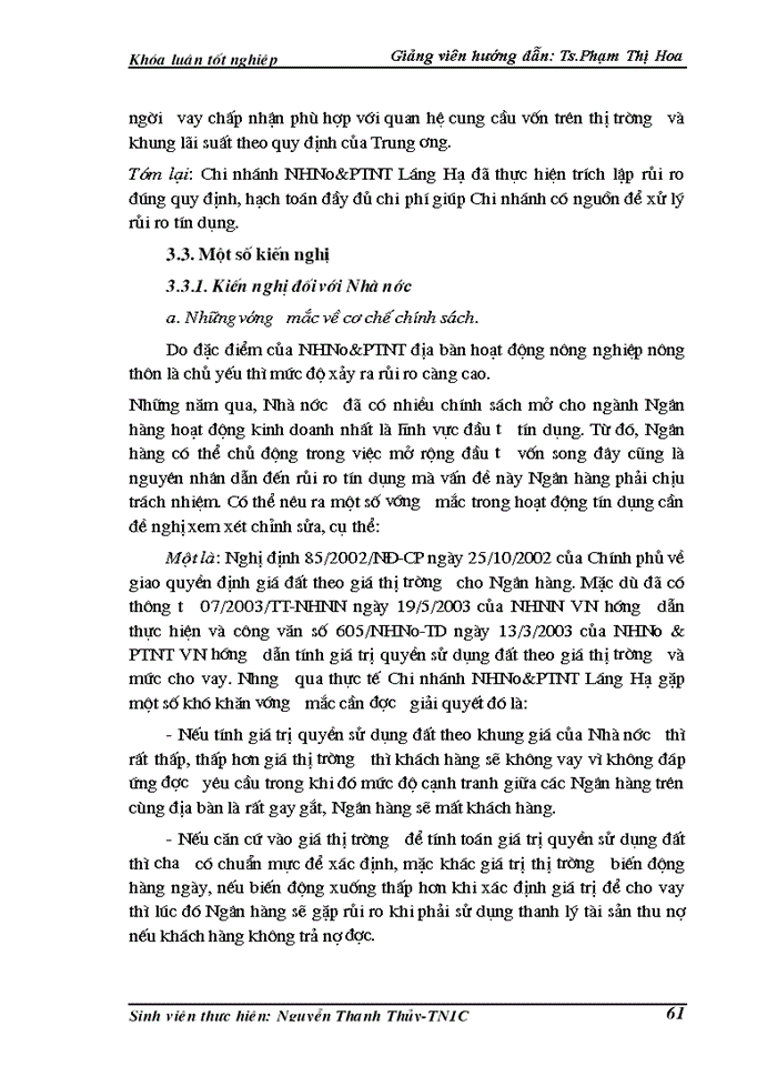 image for page Một số giải pháp phòng ngừa và hạn chế rủi ro tín dụng tại Chi nhánh Ngân hàng Nông nghiệp và Phát triển Nông thôn Láng Hạ