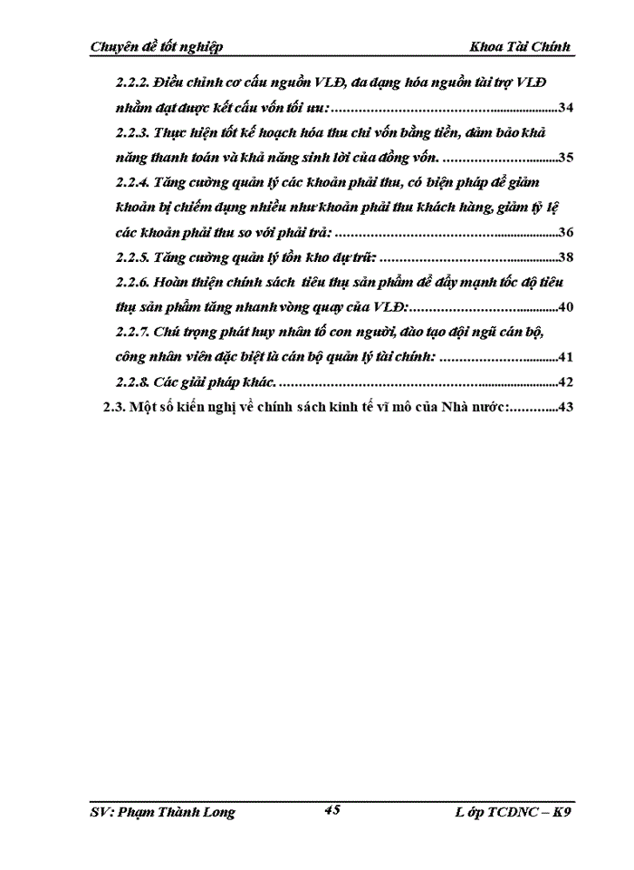image for page Một số giải pháp kiến nghị nhằm tăng cường quản lý và nâng cao hiệu quả sử dụng Vốn lưu động tại Công ty Trách nhiệm Hữu hạn Ngọc Diệp