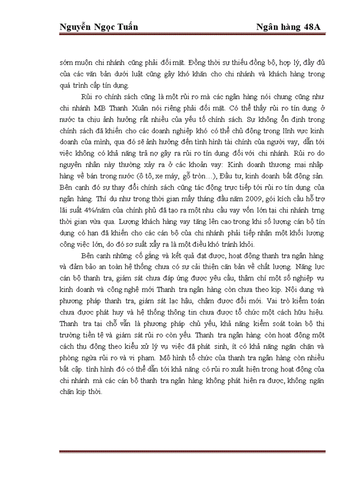 image for page Hoạt động tín dụng và một số biện pháp phòng ngừa rủi ro tín dụng tại Ngân hàng Thương mại Cổ phần Quân Đội chi nhánh Thanh Xuân