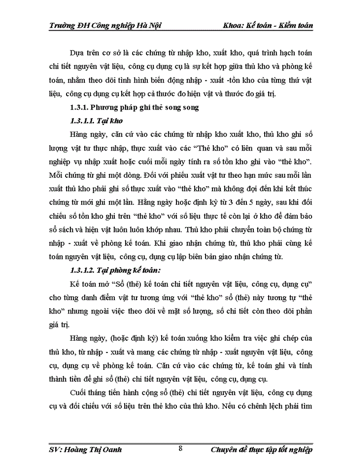 image for page Hoàn thiện công tác Kế toán Nguyên vật liệu Công cụ dụng cụ tại Công ty Cổ phần máy và Thiết bị thủy lực Thành Công