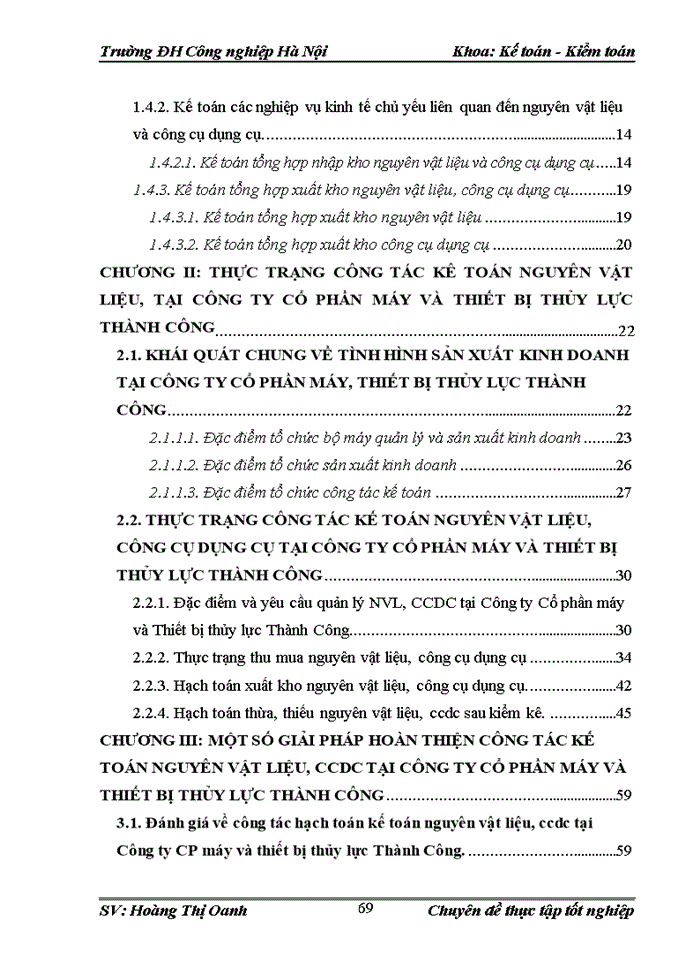 image for page Hoàn thiện công tác Kế toán Nguyên vật liệu Công cụ dụng cụ tại Công ty Cổ phần máy và Thiết bị thủy lực Thành Công