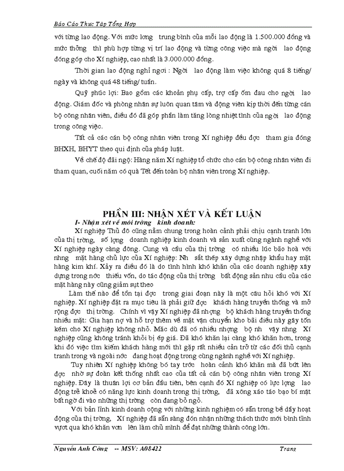 image for page Báo cáo thực tập tốt nghiệp tại Xí nghiệp sản xuất và Xuất nhập khẩu Thủ Đô