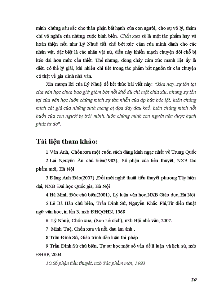 image for page Nhân vật trong tiểu thuyết Chốn xưa