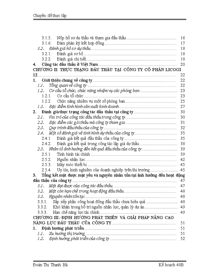 image for page Thực trạng và giải pháp nâng cao năng lực đấu thầu của Công ty cổ phần LICOGI 12