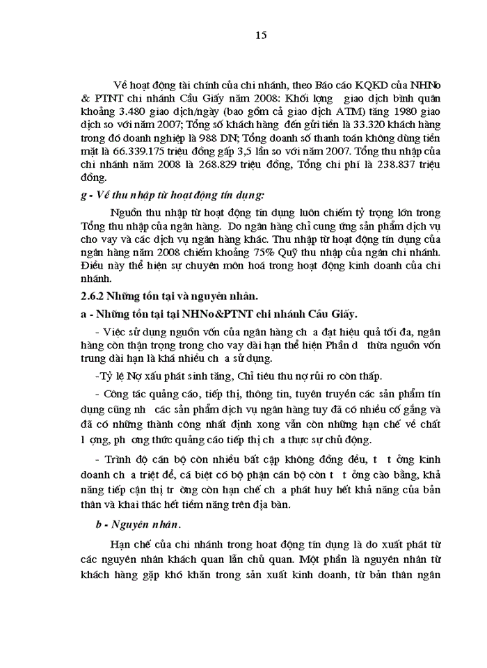 image for page Tình hình hoạt động Kinh doanh của Ngân hàng Nông nghiệp và Phát triển Nông thôn chi nhánh cầu giấy