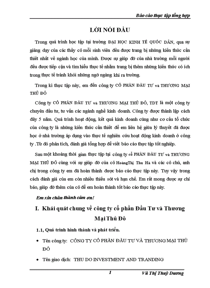 image for page Báo cáo thực tập tổng hợp Công ty cổ phần đầu tư và thương mại thủ đô
