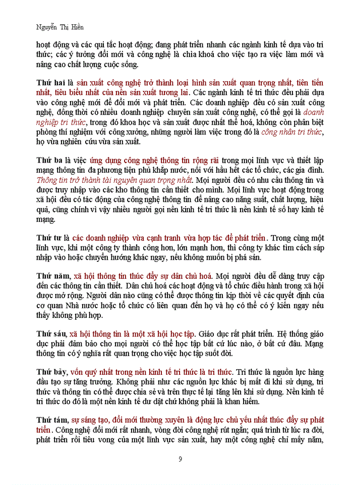 image for page Kinh tế tri thức Knowledge Economy