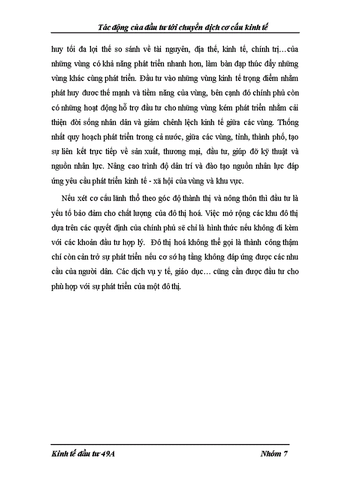 image for page Tác động của đầu tư tới chuyển dịch cơ cấu kinh tế