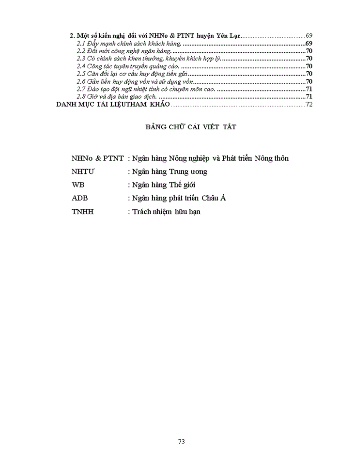 image for page Một số giải pháp nhằm nâng cao hiệu quả huy động vốn và cho vay vốn phục vụ phát triển nông nghiệp nông thôn tại chi nhánh Ngân hàng Nông nghiệp và Phát triển Nông thôn huyện Yên Lạc tỉnh Vĩnh Phúc