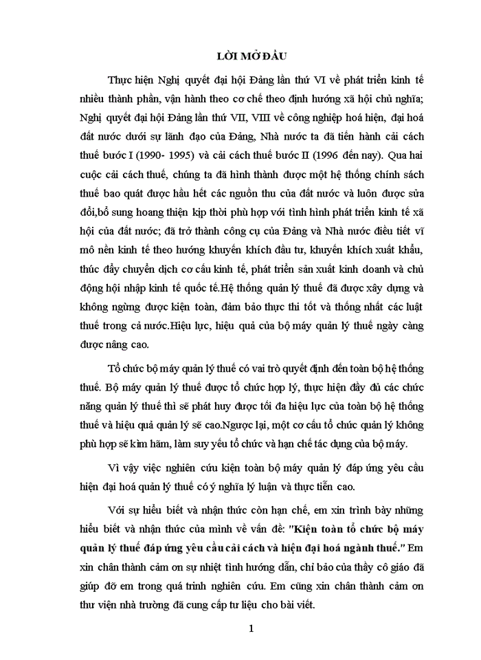 image for page Kiện toàn tổ chức bộ máy quản lý thuế đáp ứng yêu cầu cải cách và hiện đại hoá ngành thuế