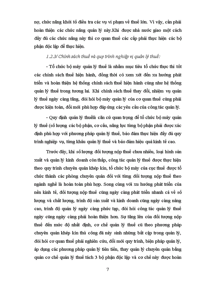 image for page Kiện toàn tổ chức bộ máy quản lý thuế đáp ứng yêu cầu cải cách và hiện đại hoá ngành thuế