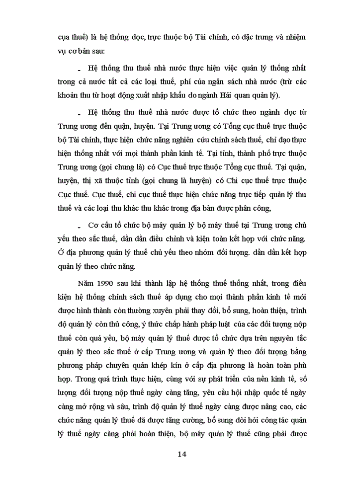 image for page Kiện toàn tổ chức bộ máy quản lý thuế đáp ứng yêu cầu cải cách và hiện đại hoá ngành thuế