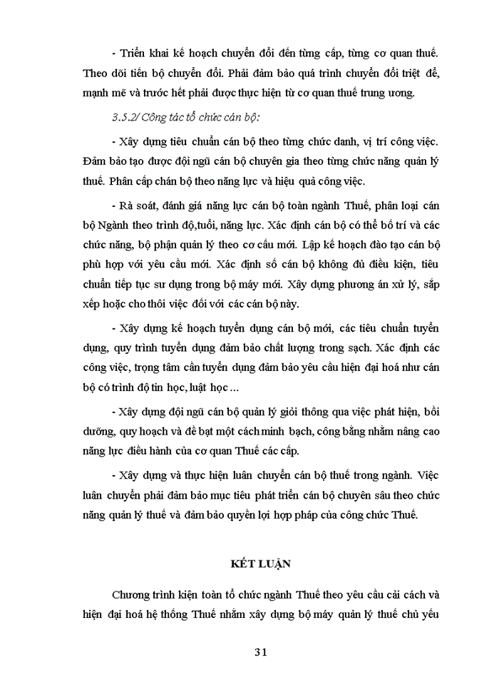 image for page Kiện toàn tổ chức bộ máy quản lý thuế đáp ứng yêu cầu cải cách và hiện đại hoá ngành thuế